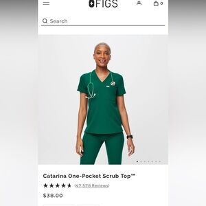 Women’s Figs scrub top